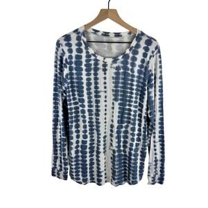 Kyte Baby Size XXL Bamboo Long Sleeve Mama Top Shirt Blue Riptide